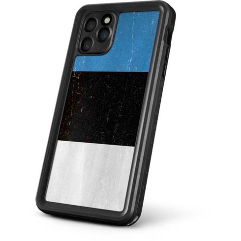 Estonia Flag Distressed iPhone 11 Pro Waterproof Case